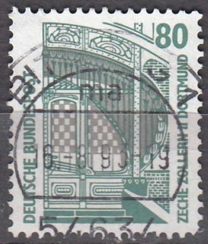 Deutschland 1987 Michel 1342A O Cote (2011) 0.30 Euro Dortmund Charbonnage Zollern Cachet rond