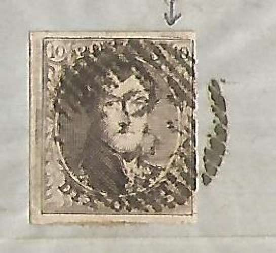 Belgique - 1856 - Tp n° 6A sur Pli Oblitéré