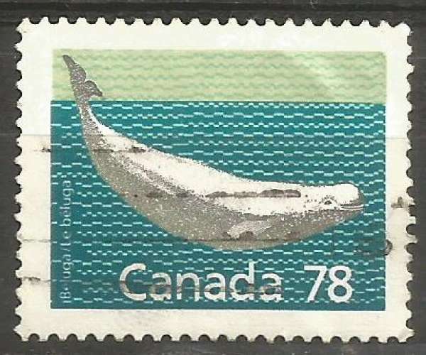 Canada - 1990 - Y&T n° 1127 - Obli. - Béluga - Delphinapterus leucas - Mammifères - Série courante