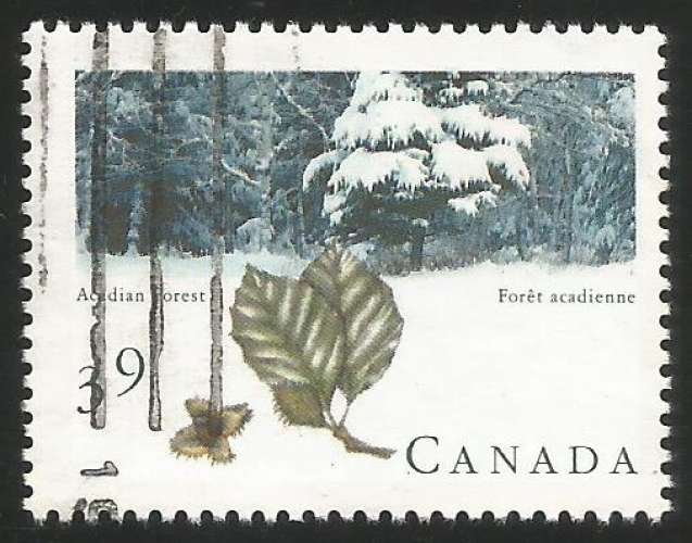 Canada - 1990 - Y&T n° 1153 - Obli. - Forêts acadienne - Forêts canadiennes 