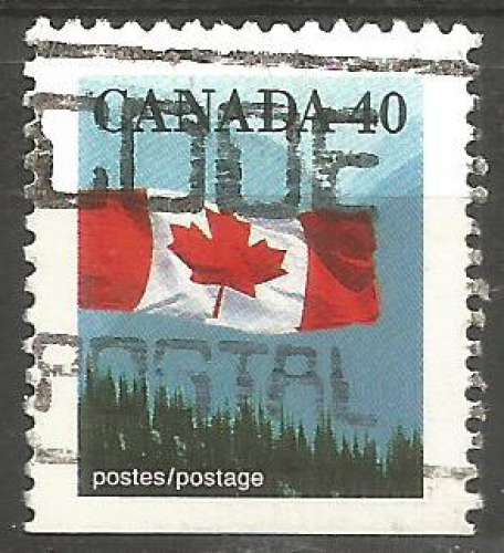 Canada - 1990 - Y&T n° 1168 b - Obli. - Drapeau national - Série courante