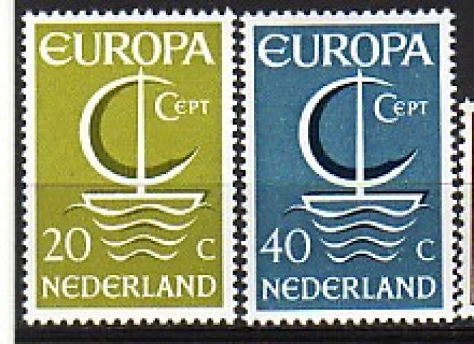 Pays-Bas 1966  Y&T  837-838  N**   Europa  