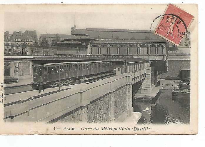 cpa paris (75) metro gare station bastille