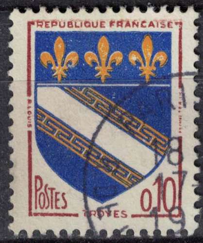 France 1963 Oblitéré Used Blason Armoiries de Troyes SU