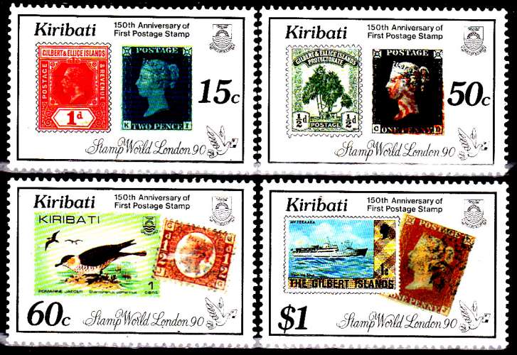 Kiribati 213 / 16 150e anniversaire de la création du premier timbre / London 90