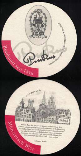 Allemagne SB Sous Bock Bière Beer Beermat Pinkus Bier