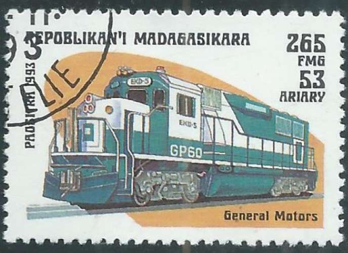 Madagascar - Y&T 1320 (o) - Locomotive -