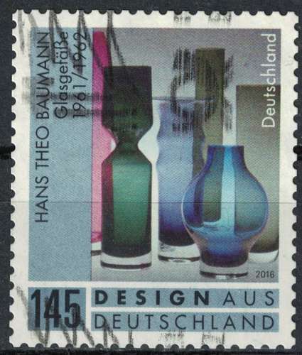 Allemagne 2016 Oblitéré Used Design Hans Theo Baumann récipients en verre