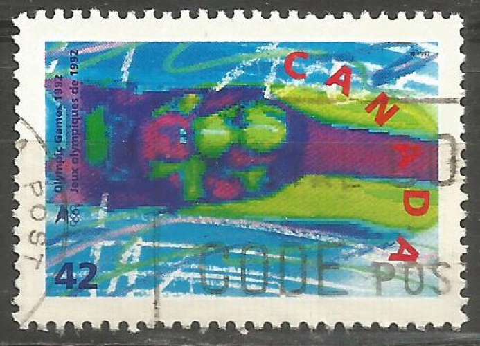 Canada - 1992 - Y&T n° 1232 - Obli. - Bobsleigh à deux - Jeux Olympiques d'hiver 1992 - Alberville