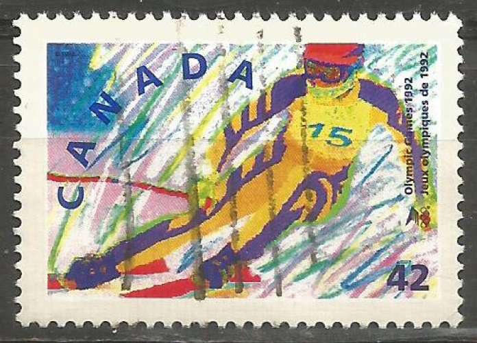 Canada - 1992 - Y&T n° 1233 - Obli. - Ski alpin - Jeux Olympiques d'hiver 1992 - Alberville