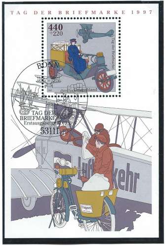 Allemagne RFA Bloc N°40 Obl (FU) 1er jour 17/09/1997 Bonn - Journée du timbre 