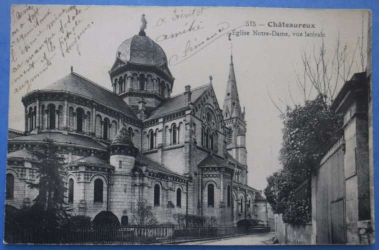 36-CHATEAUROUX église Notre-Dame , écrite au verso