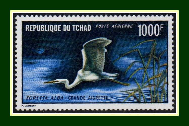 Tchad N° PA 88 ** MNH (cote 31 €) Aigrette 1971 TB oiseau