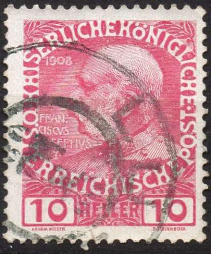 K390 - Y&T n° 106 - oblitéré - François Joseph 1er - 1908/13 - Autriche