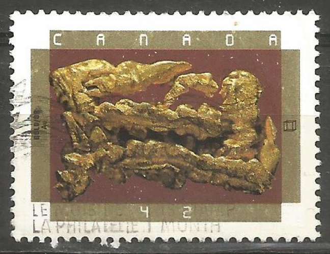 Canada - 1992 - Y&T n° 1275 - Obli. - Or - Minéraux - Commission géologique