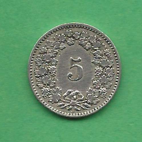Monnaie Suisse - 5 Rappen 1890 B (Cupro Nickel) KM# 26