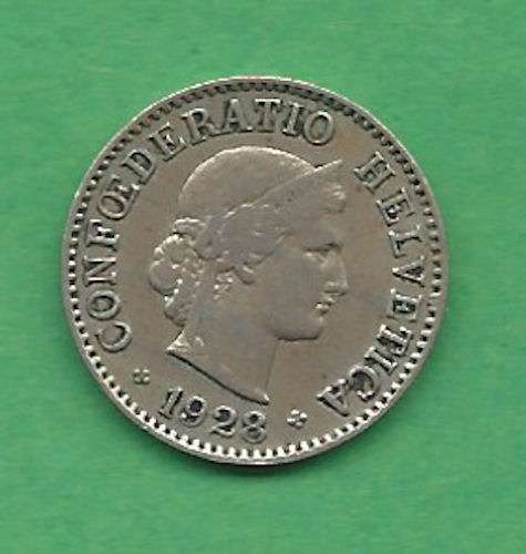 Monnaie Suisse - 5 Rappen 1928 B (Cupro Nickel) KM# 26 Monnaie Suisse - 5 Rappen 1928 B (Cupro Nickel) KM# 26