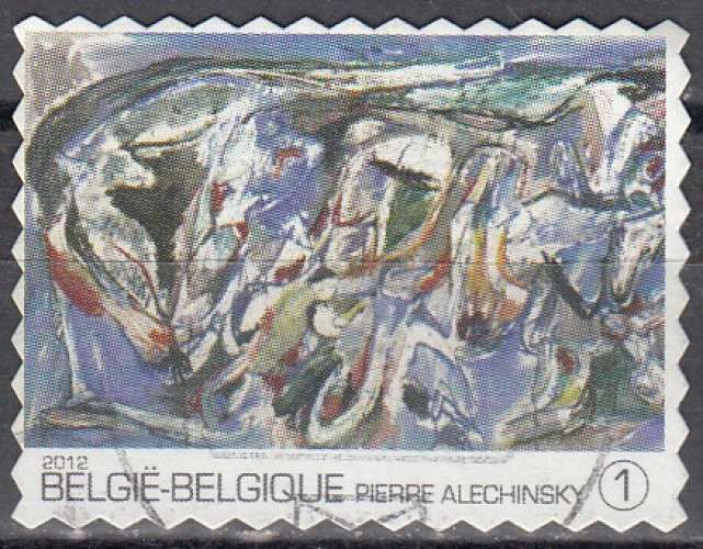 Belgique 2012 COB 4252 O Cote (2016) 1.50 Euro Pierre Alechinsky Nuages en pantalon Cachet rond 