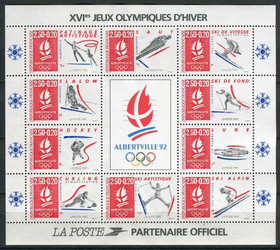 FRANCE 1992 NEUF** MNH BF N° 14 JO Albertville