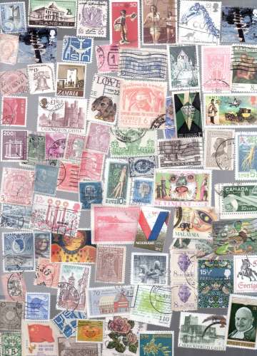 LOT MONDE  350 TIMBRES     OBL VOIR  SCAN PARTI DU LOT