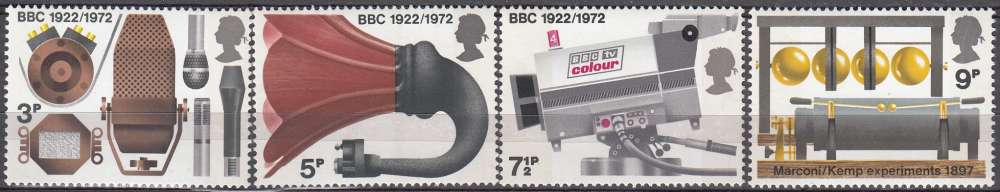 Great Britain 1972 Michel 602 - 605 Neuf ** Cote (2008) 2.20 Euro British Broadcasting Corporation