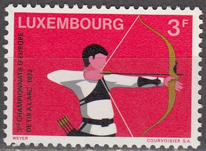  Luxembourg 1972 Michel 848 Neuf ** Cote (2008) 0.50 Euro Tir à l'arc