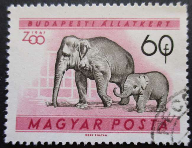 HONGRIE N°1416 Eléphants oblitéré 