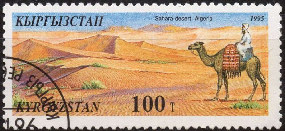 L696 - Y&T n° 60 - oblitéré - Le Sahara - Chameau - 1995 - Kirghizstan