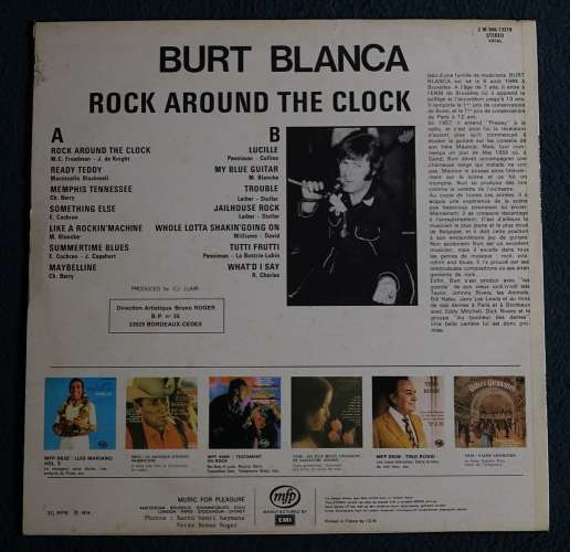 1974 France Vinyl  LP album stereo Burt Blanca ock around the clock MFP 2M 046-13219
