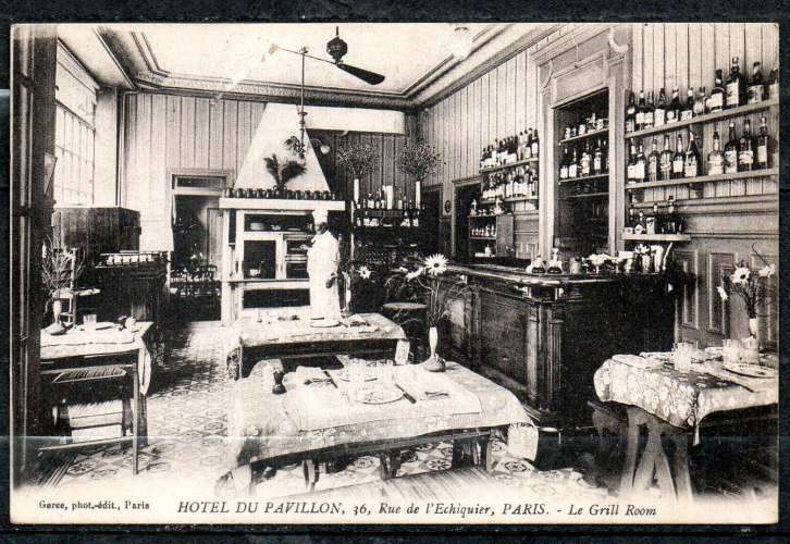 CP : Dept 75 Paris Hotel du Pavillon – Le Grill Room pour le Portugal / 1924