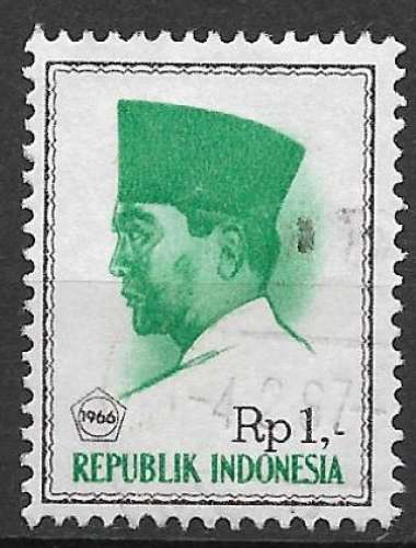 Indonésie 1966-67 Y&T 465 oblitéré - Président Sukarno