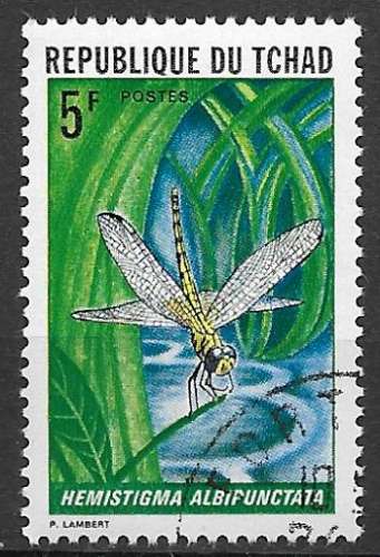 Tchad 1972 Y&T 249 oblitéré - Insectes - Hemistigma Albipunctata