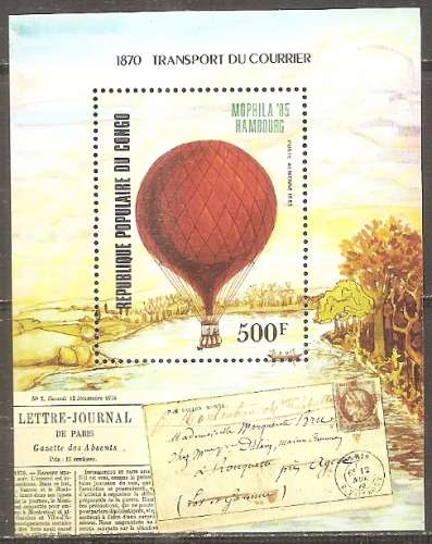 congo ... bloc n° 37  neuf** ... 1983