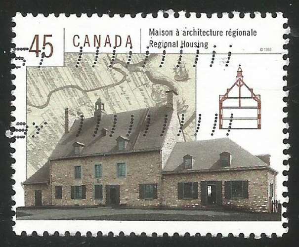 Canada - 1998 - Y&T n° 1603 - Obli. - Maison à architecture régionale - Habitations canadiennes