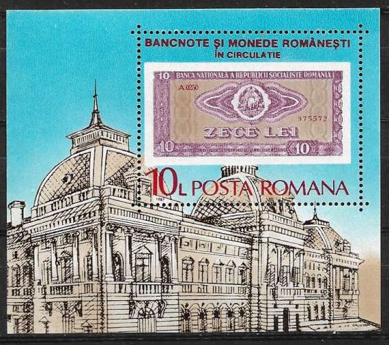  roumanie ... bloc n° 189  neuf** ... 1987