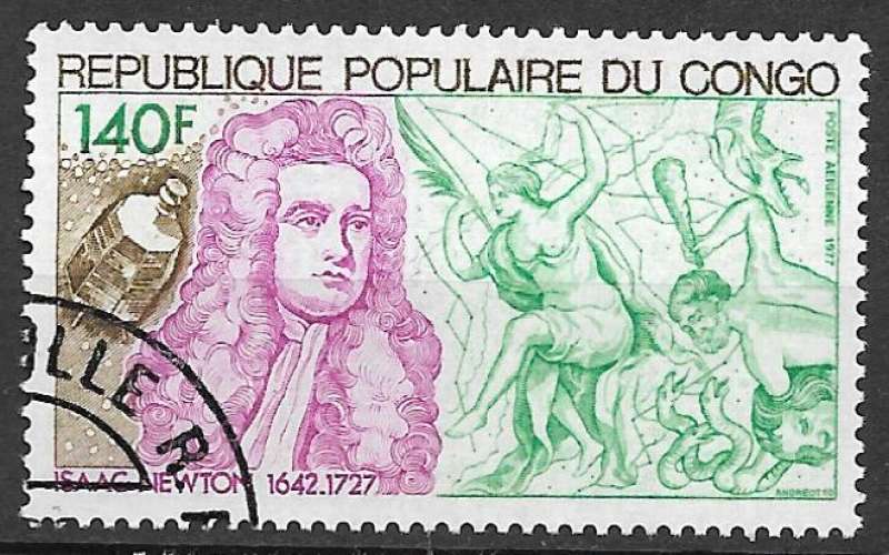 Congo P.A. 1977 Y&T 238 oblitéré - Isaac Newton