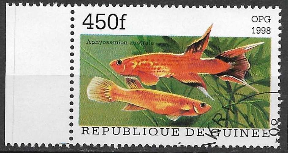 Guinée 1998 Y&T 1255L oblitéré - Poissons d'aquarium