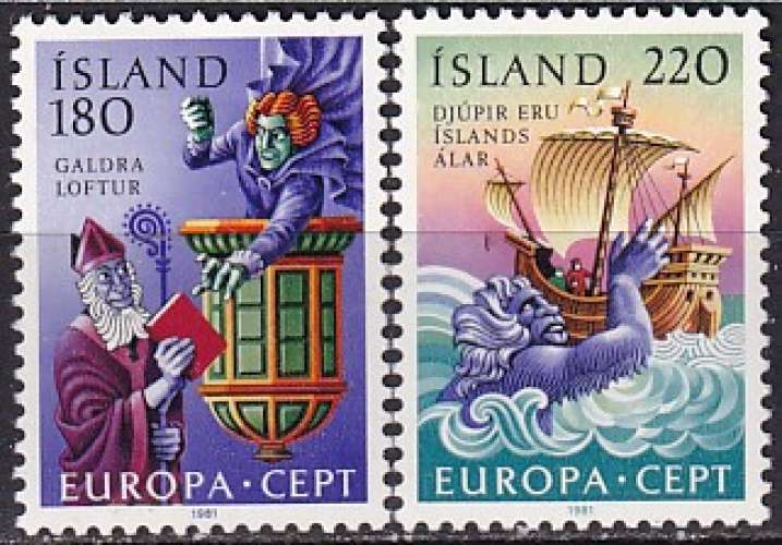 islande ... n° 518/519  neufs** ... 1981