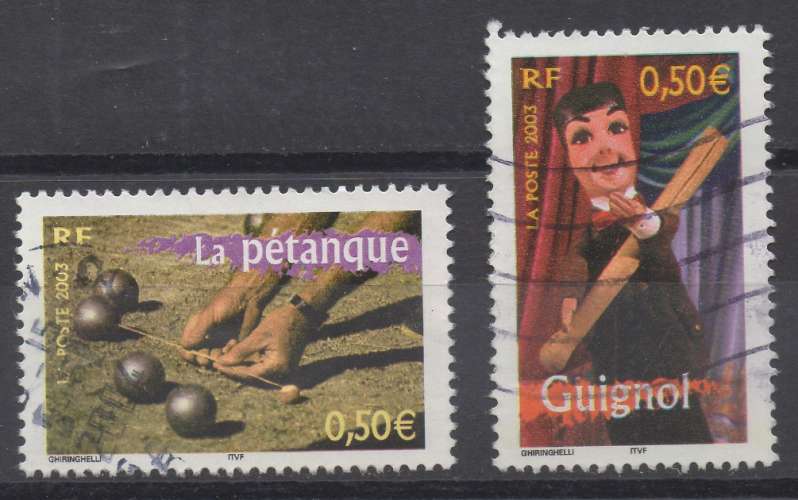 France 2003 - Y & T :  3564 et 3565 - Pétanque, Guignol