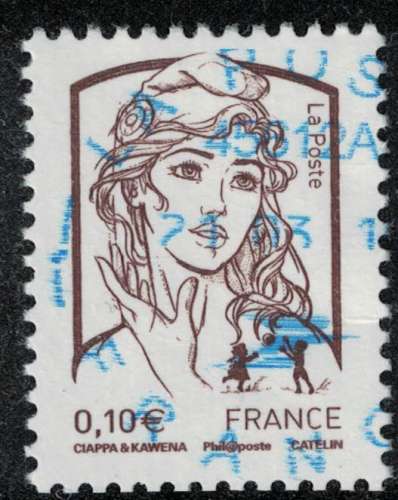 France 2013 Oblitéré rond Used Marianne Ciappa et Kawena 0,10 euro Y&T 4765 SU