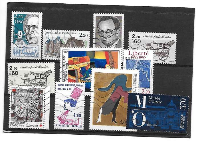 FRANCE 1 lot 1986 oblitérés vague