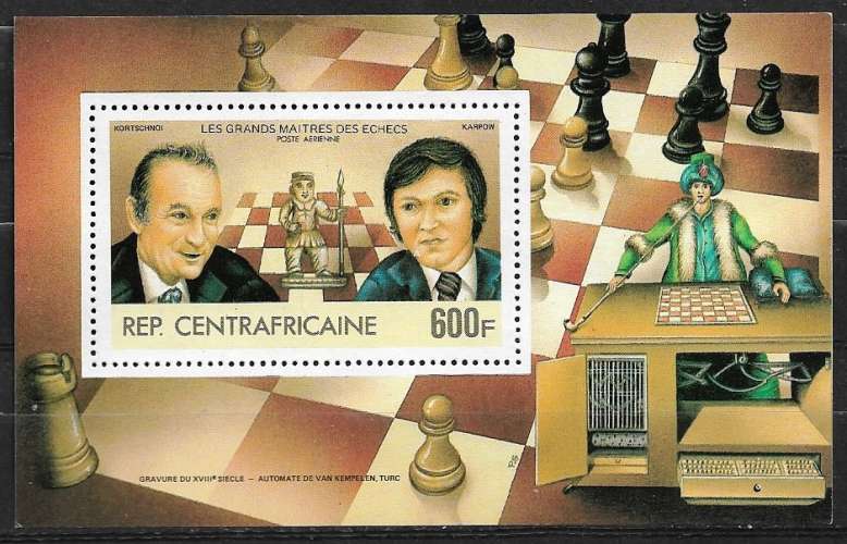  centrafricaine ... bloc n° 65  neuf**,gomme mate ... 1983
