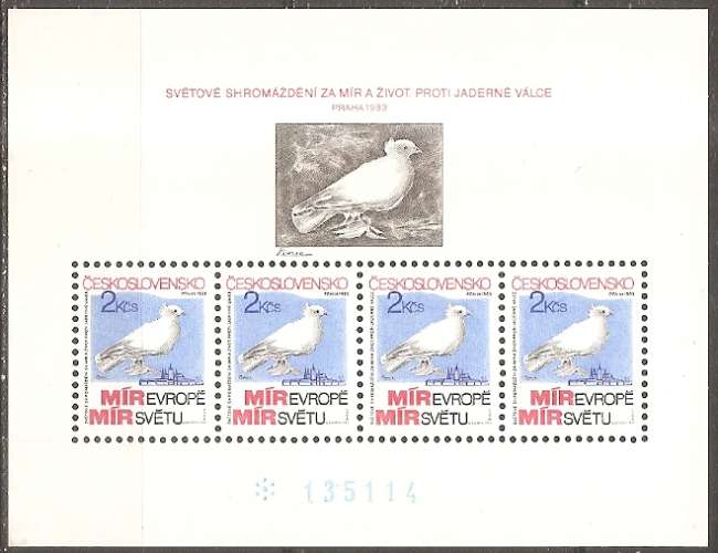  tchécoslovaquie ... bloc n° 60  neuf** ... 1983
