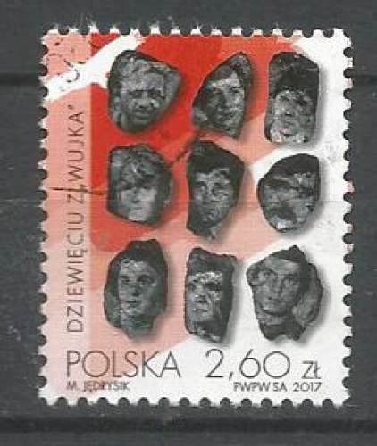 Pologne  2017 - YT n° 4575 - Mineurs morts lors d'une grève - cote 1,30