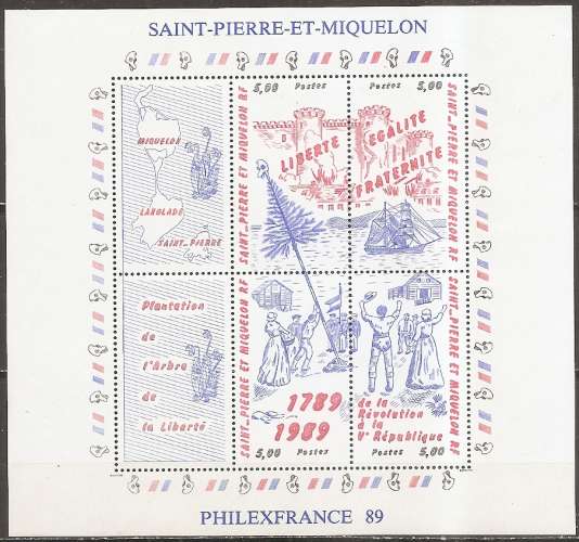  saint-pierre et miquelon ... bloc n° 3  neuf** ... 1989