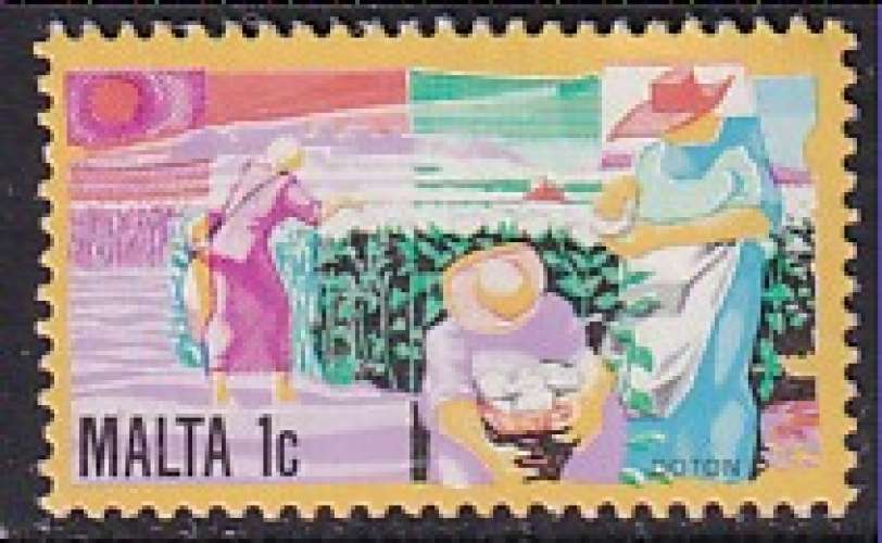 malte ... n° 625  obliteré ... 1981