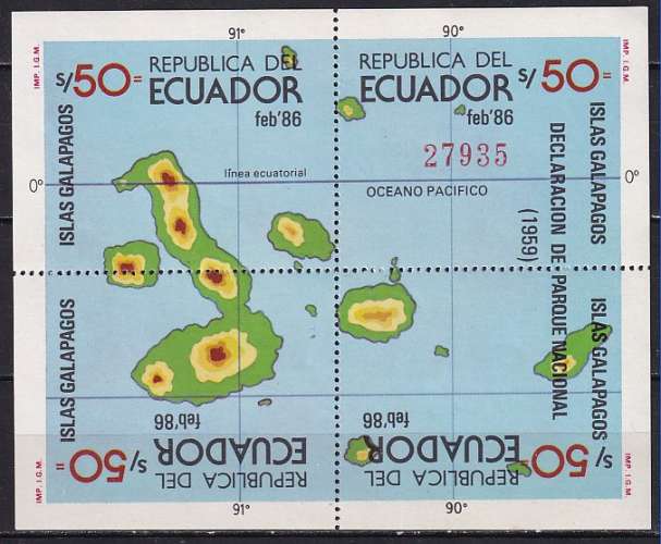  equateur ... bloc n° 72  neuf** ... 1986