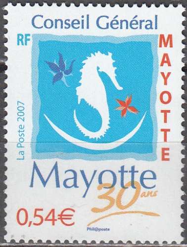 Mayotte 2007 Yvert 198 Neuf ** Cote (2017) 2.20 Euro 30 Ans Conseil Général