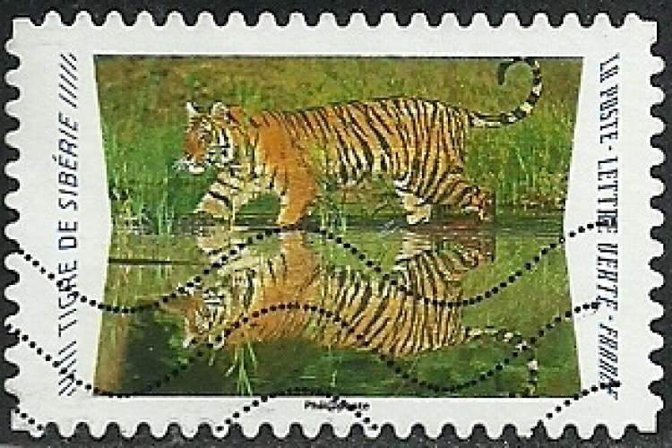 France 2020 - Autoadhésif - Animaux du monde Reflets - Tigre de Sibérie