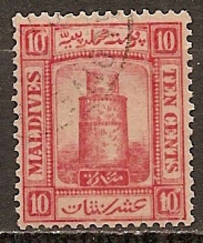 maldives ... n° 10  obliteré ... 1909